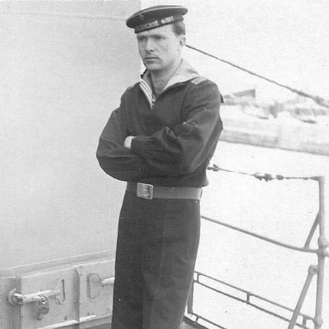 В.Н. Колчин во время службы на флоте